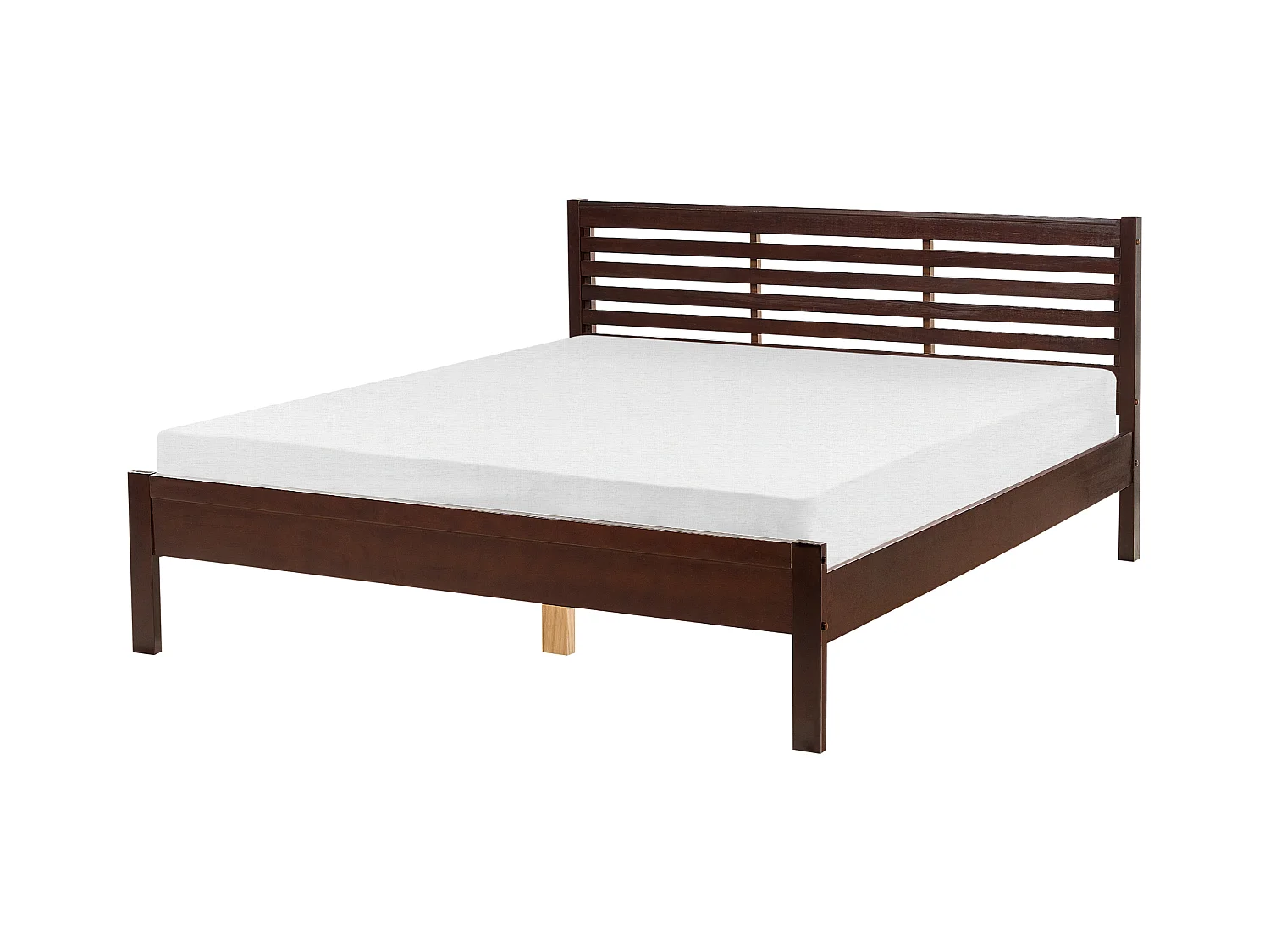 Lit avec sommier Bois de pin CARNAC 160 x 200 cm Marron foncé