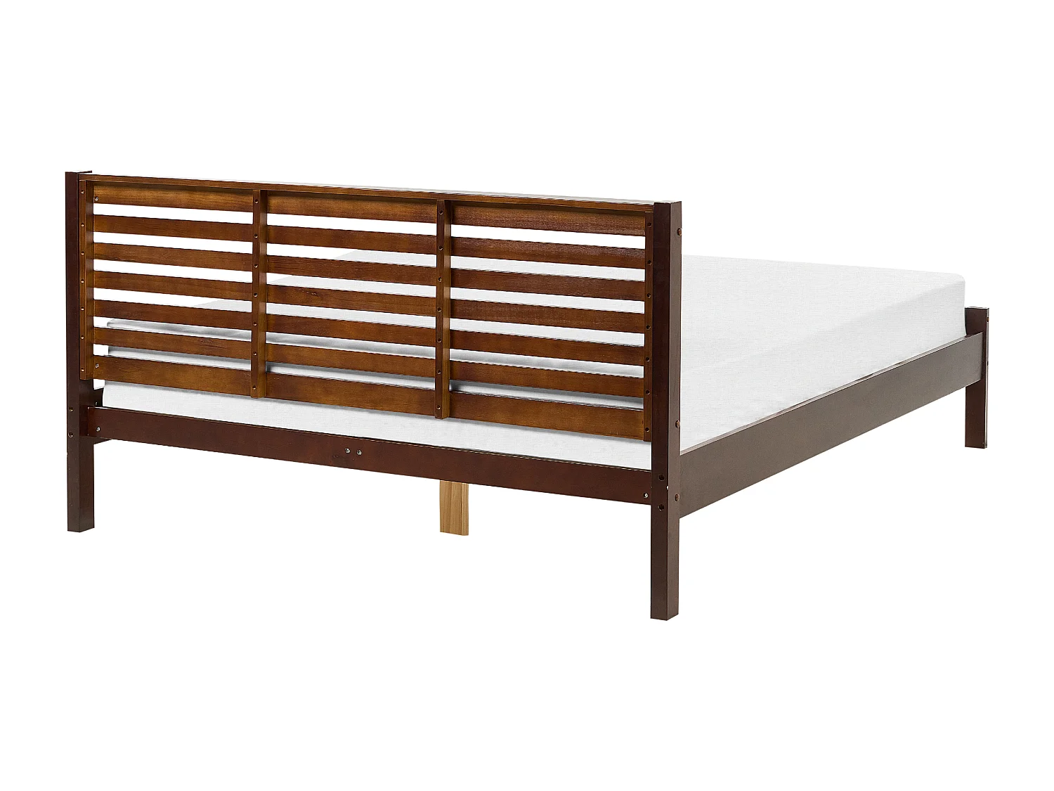 Lit avec sommier Bois de pin CARNAC 160 x 200 cm Marron foncé