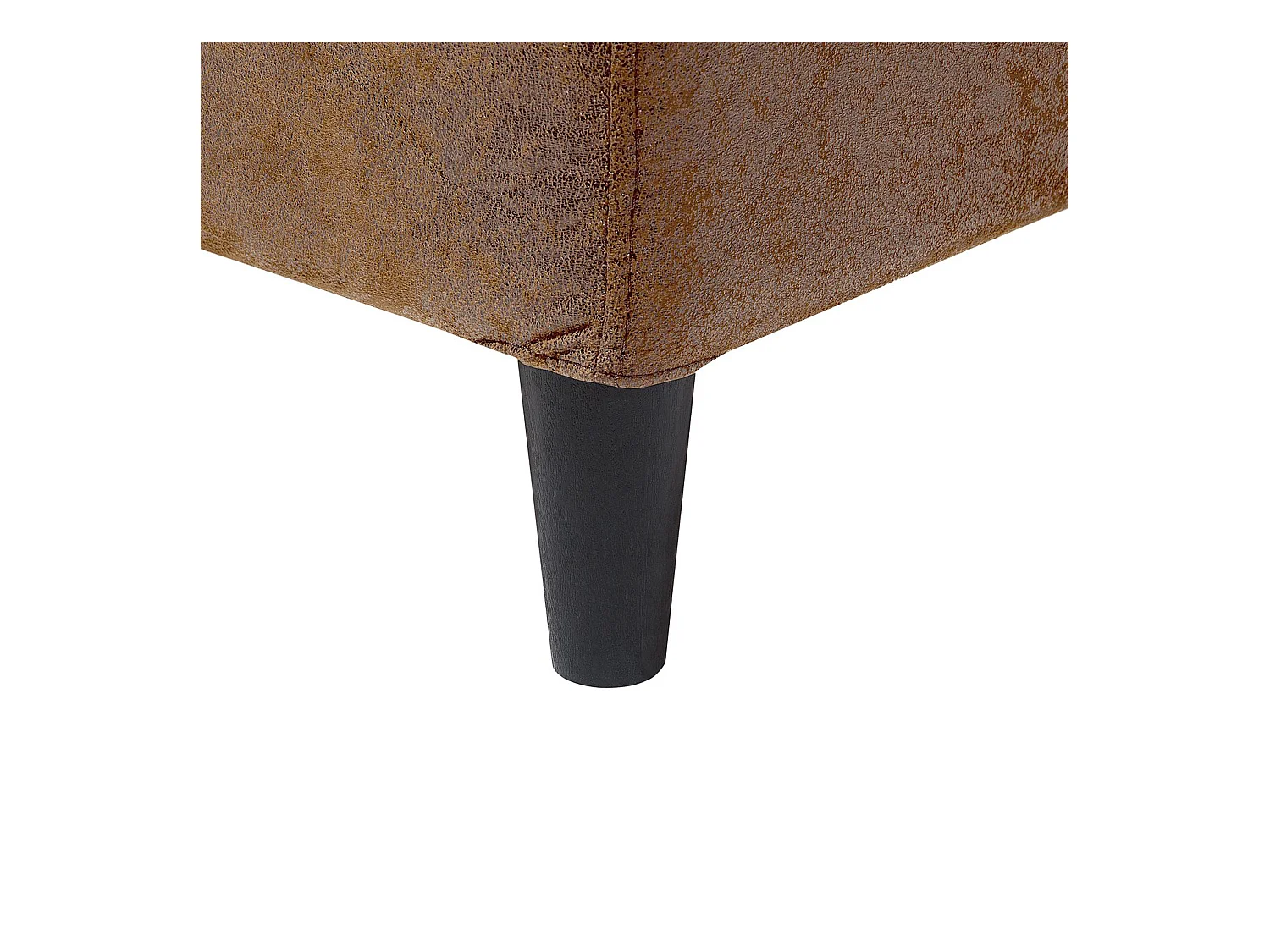 Lit avec sommier Cuir PU FITOU 160 x 200 cm Marron