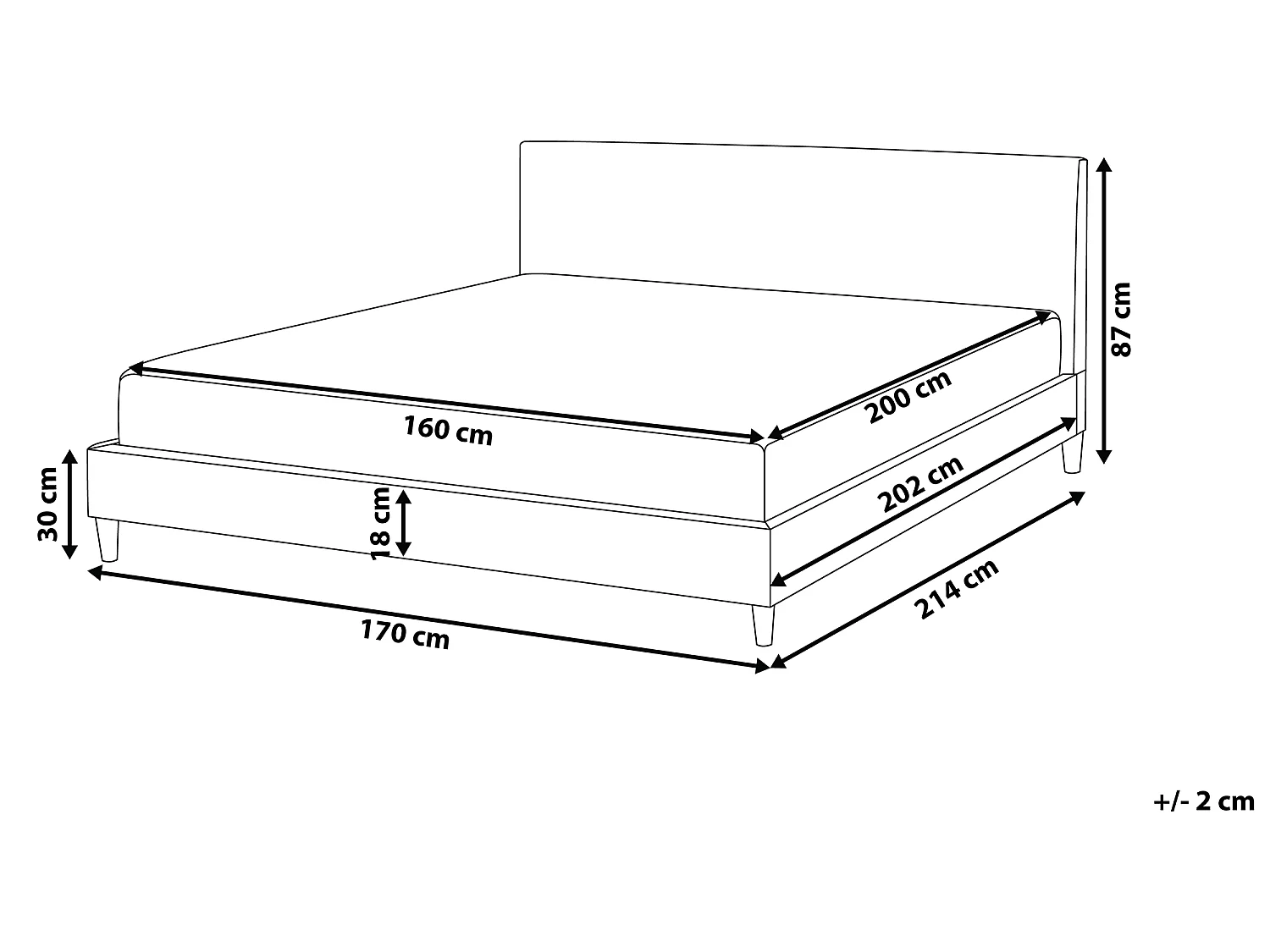 Modernes Doppelbett abnehmbarer Polsterbezug 160 x 200 cm Lederoptik braun Fitou