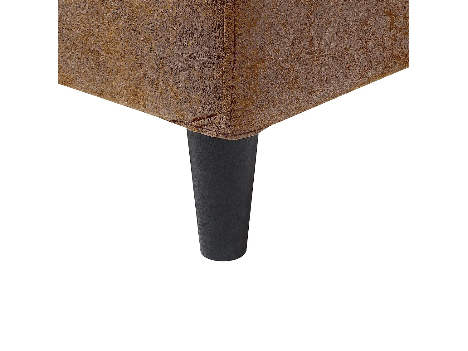 Lit avec sommier Cuir PU FITOU 160 x 200 cm Marron