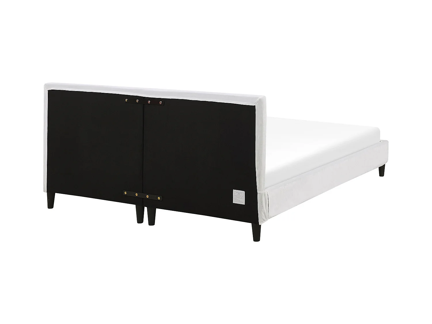 Lit avec sommier Velours FITOU 160 x 200 cm Blanc