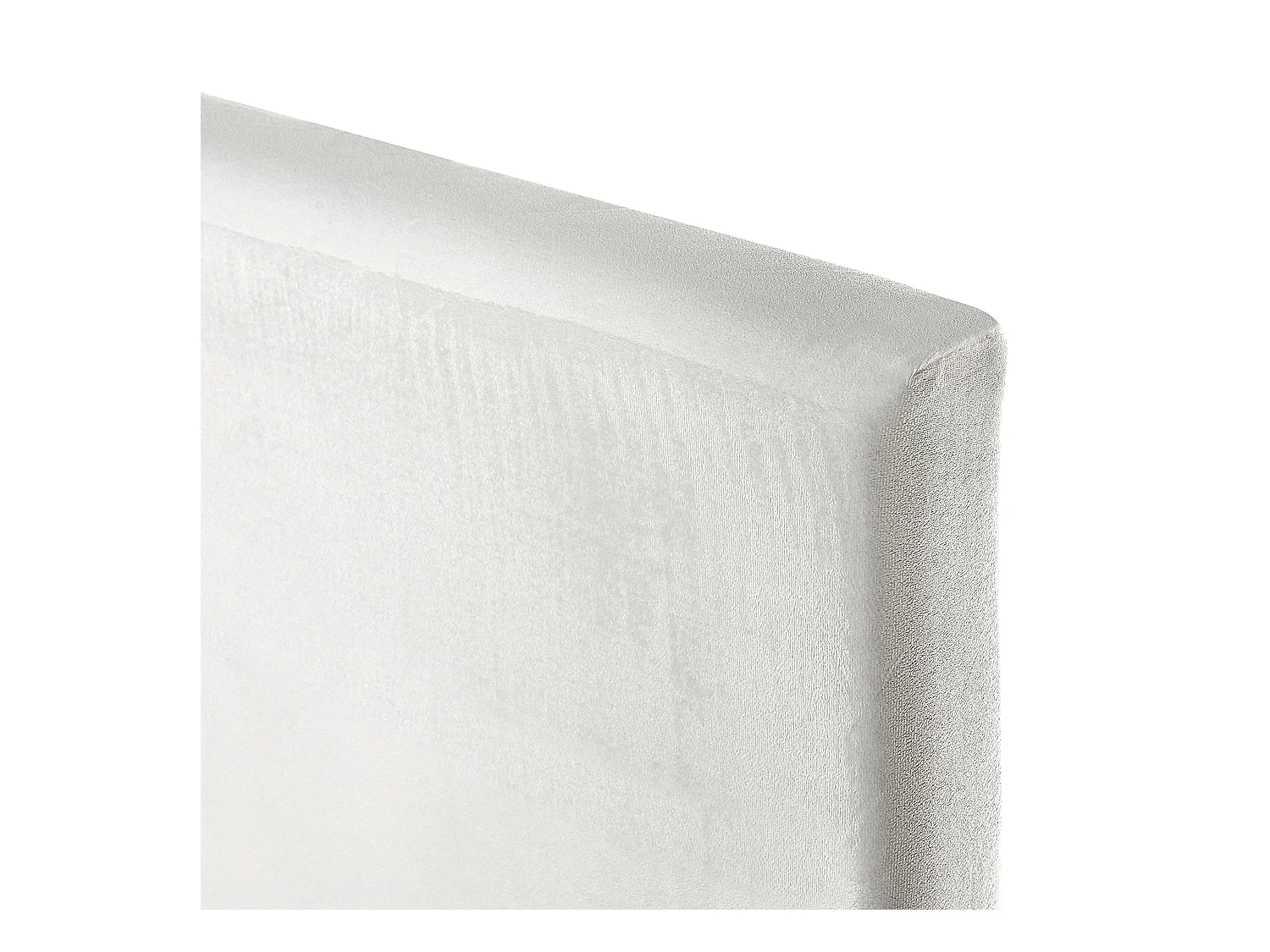 Lit avec sommier Velours FITOU 160 x 200 cm Blanc