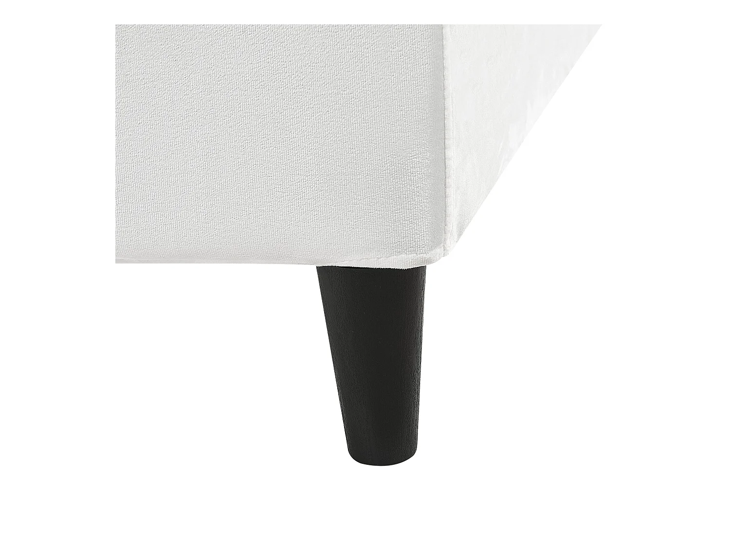 Lit avec sommier Velours FITOU 160 x 200 cm Blanc