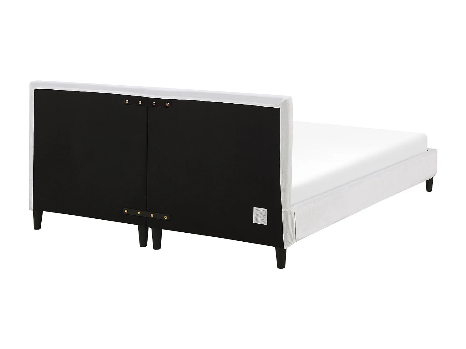 Lit avec sommier Velours FITOU 160 x 200 cm Blanc