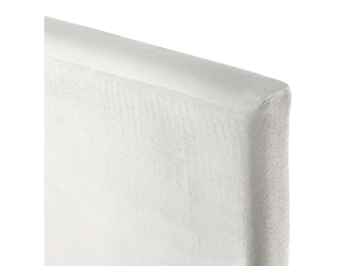 Lit avec sommier Velours FITOU 160 x 200 cm Blanc