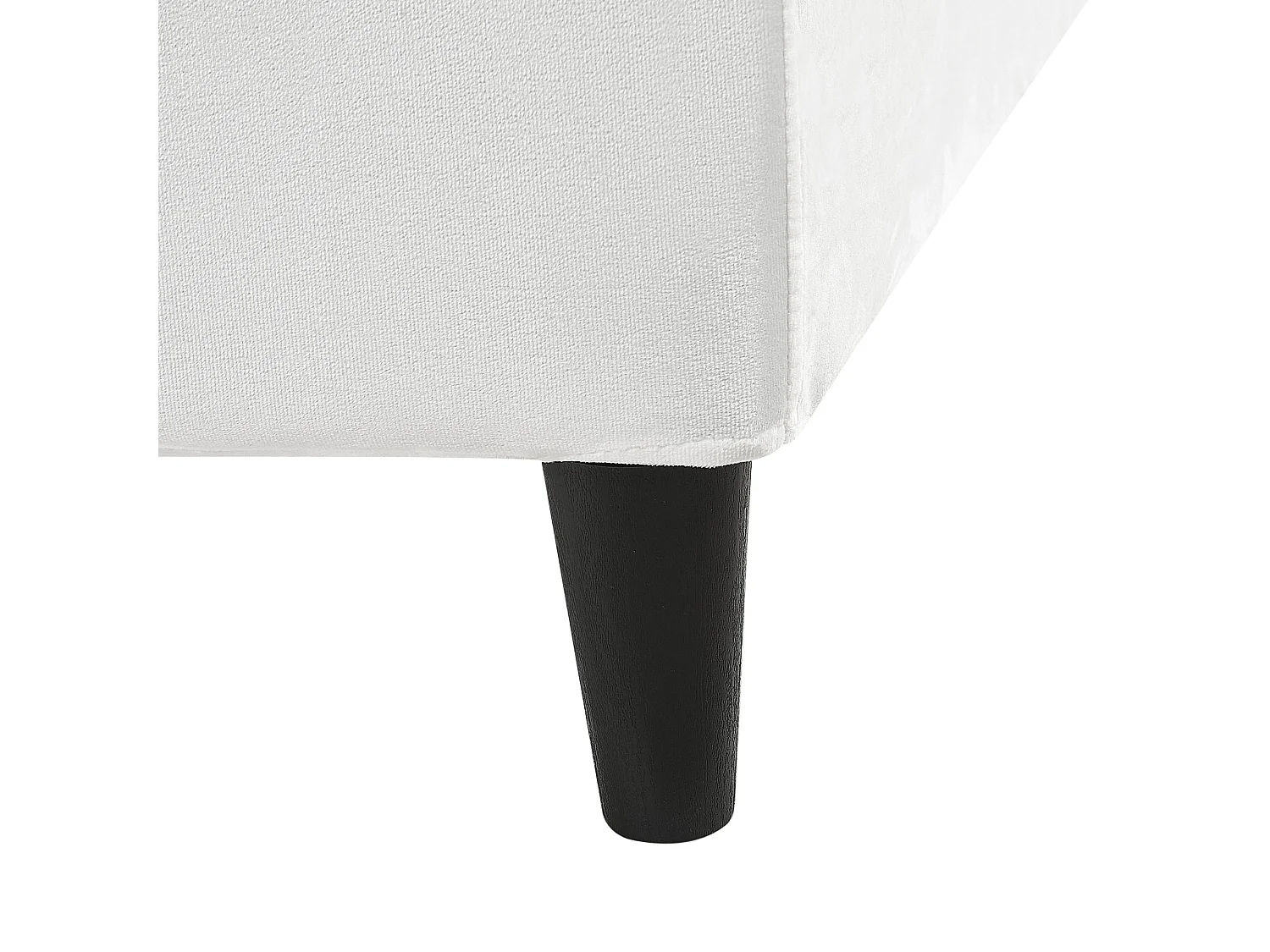 Lit avec sommier Velours FITOU 160 x 200 cm Blanc