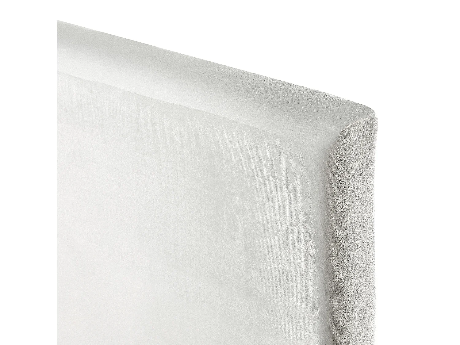 Lit avec sommier Velours FITOU 160 x 200 cm Blanc