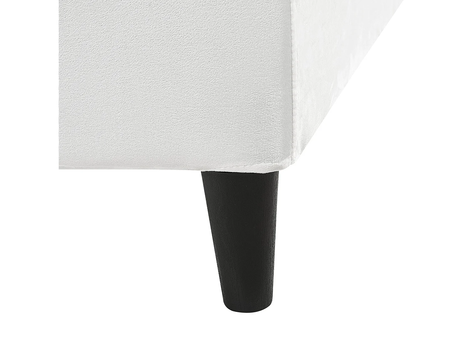 Lit avec sommier Velours FITOU 160 x 200 cm Blanc