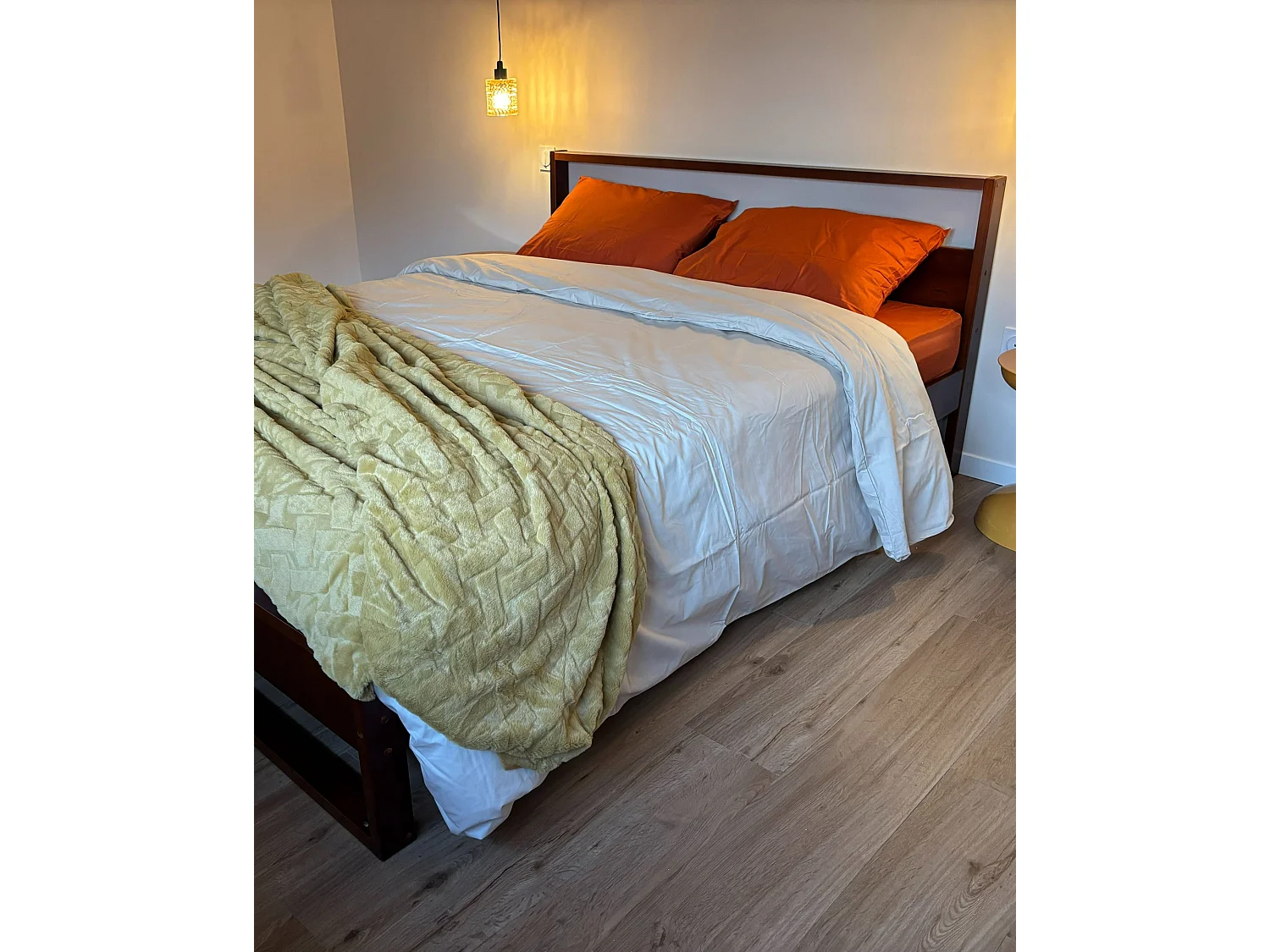 Bed Pine Wood GIULIA 160 x 200 cm (EU King Size) Dark Brown