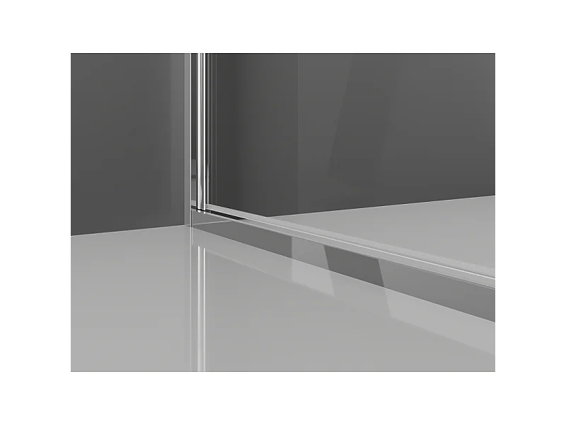 Mexen Exo douchecabine met openslaande deur 100 x 90 cm, transparant, chroom - 814-100-090-01-00