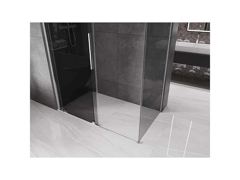 Mexen Velar schuifdouchecabine 160 x 70 cm, grafiet, chroom - 871-160-070-41-01