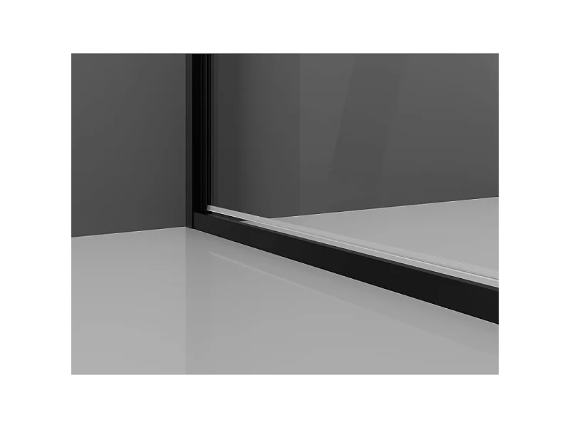 Mexen Exo-3S kabina prysznicowa 3-ścienna uchylna 70 x 75 cm, transparent, czarna - 817-070-075-70-00-3S