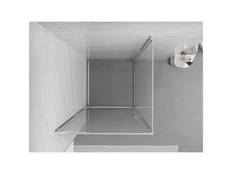 Mexen Exo kabina prysznicowa uchylna 95 x 95 cm, transparent, chrom - 8181-095-095-01-00