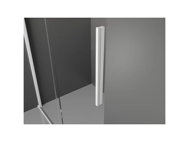 Mexen Velar drsna tuš kabina 150 x 80 cm, grafit, bela - 871-150-080-41-20