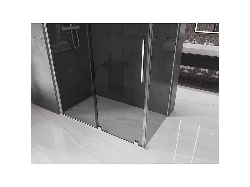 Mexen Velar drsna tuš kabina 150 x 75 cm, grafit, krom - 871-150-075-41-01