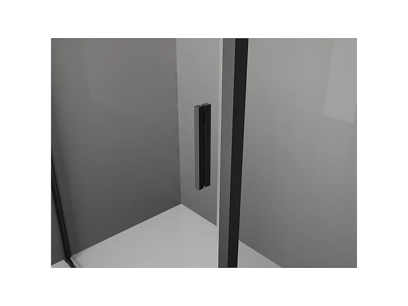 Mexen Exo-3S cabine de douche coulissante à 3 parois 135 x 95 cm, transparent, noire - 8151-135-095-70-00-3S