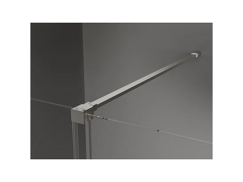 Mexen Velar schuifdouchecabine 100 x 70 cm, matglas, geborsteld nikkel - 871-100-070-31-97