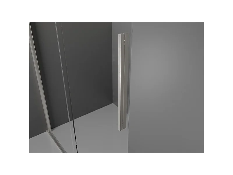 Mexen Velar schuifdouchecabine 100 x 70 cm, matglas, geborsteld nikkel - 871-100-070-31-97