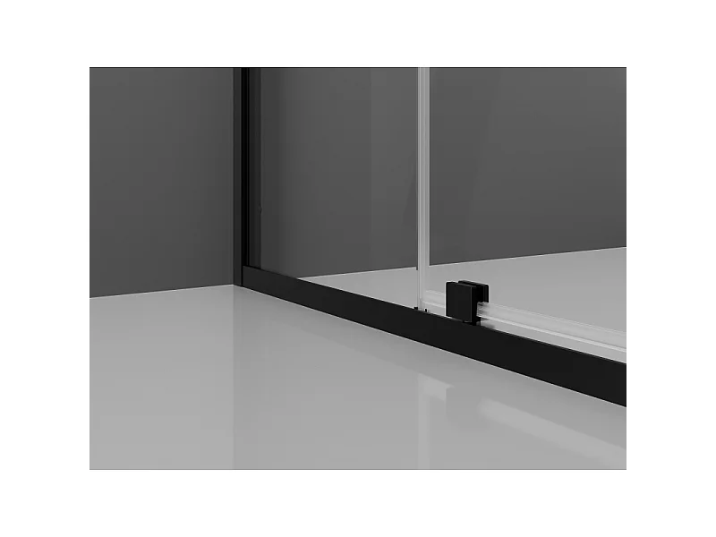 Mexen Exo-3S kabina prysznicowa 3-ścienna uchylna 140 x 75 cm, transparent, czarna - 819-140-075-70-00-3S