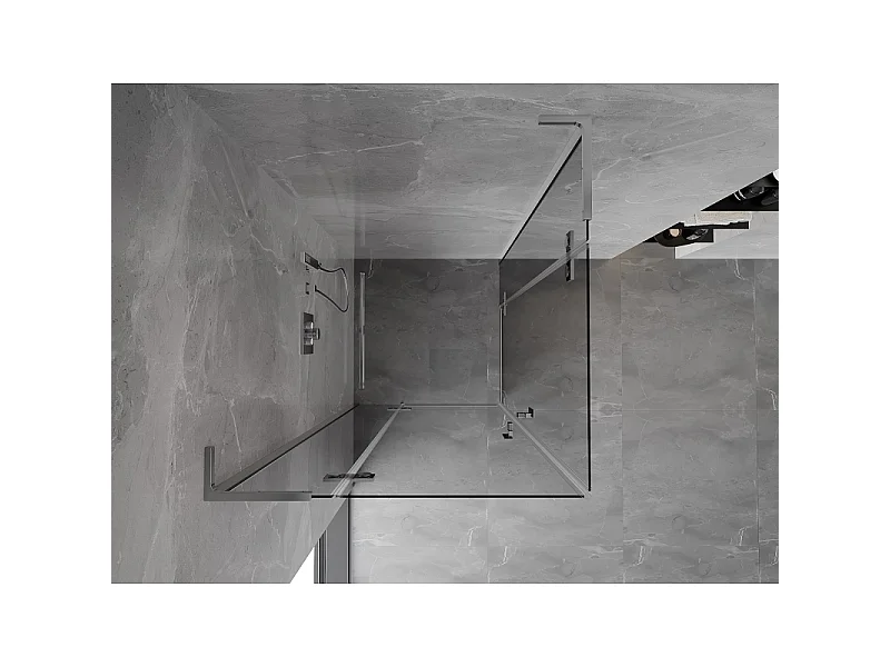 Mexen Mist-H L Duo kabina prysznicowa uchylna 75 x 75 cm, transparent, chrom - 8A5L-075L-075P-01-00