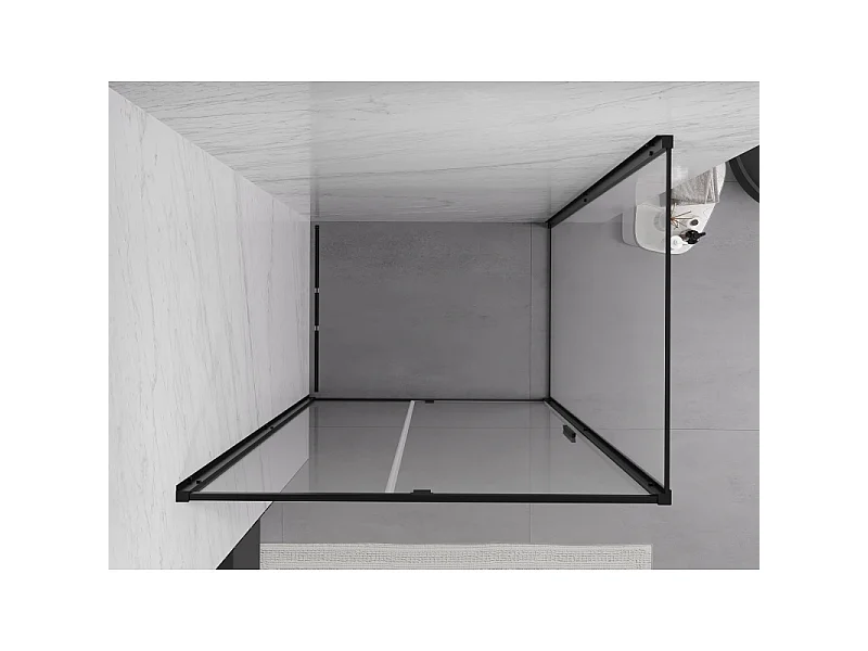 Mexen Exo kabina prysznicowa uchylna 100 x 95 cm, transparent, czarna - 819-100-095-70-00