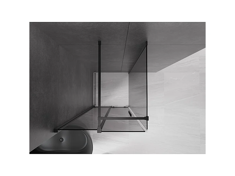 Mexen Velar schuifdouchecabine 90 x 90 cm, grafiet, zwart - 871-090-090-41-70