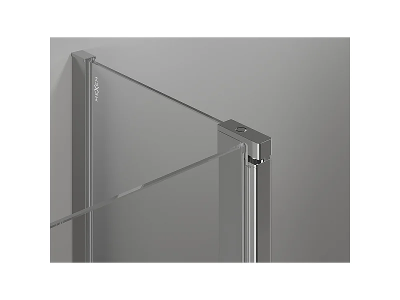Mexen Mist Pentagonal Pivot Shower Enclosure 80 x 80 cm, Transparent, Chrome - 8A8-080-080-01-00