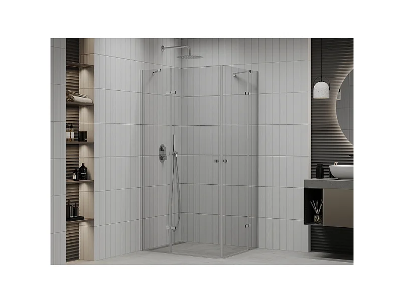 Mexen Roma Duo kabina prysznicowa uchylna 120 x 110 cm, transparent, chrom - 854-120-110-02-00