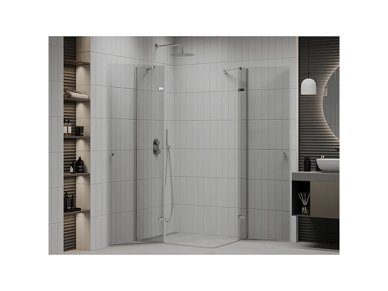 Mexen Roma Duo kabina prysznicowa uchylna 120 x 110 cm, transparent, chrom - 854-120-110-02-00