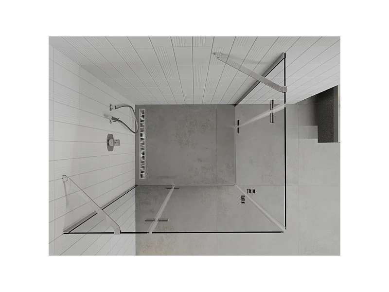 Mexen Roma Duo kabina prysznicowa uchylna 120 x 110 cm, transparent, chrom - 854-120-110-02-00