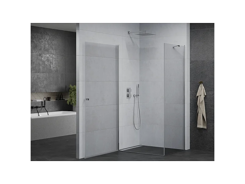 Mexen Pretoria openslaande douchecabine 85 x 100 cm, transparant, chroom - 852-085-100-01-00