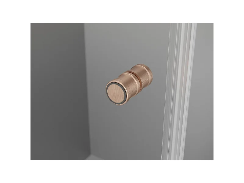 Mexen Mist-F Duo folding shower enclosure 120 x 95 cm, transparent, brushed copper - 8A6-120L-095P-65-00