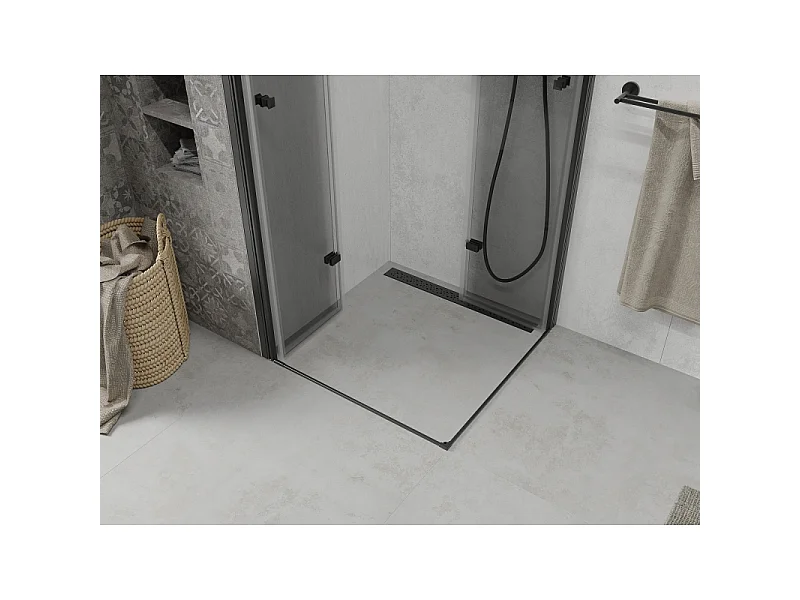 Mexen Lima Duo kabina prysznicowa składana 80 x 80 cm, transparent, czarna - 856-080-080-70-00-02