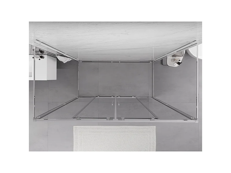Mexen Exo-3S kabina prysznicowa 3-ścienna rozsuwana 180 x 95 cm, transparent, chrom - 8152-180-095-01-00-3S