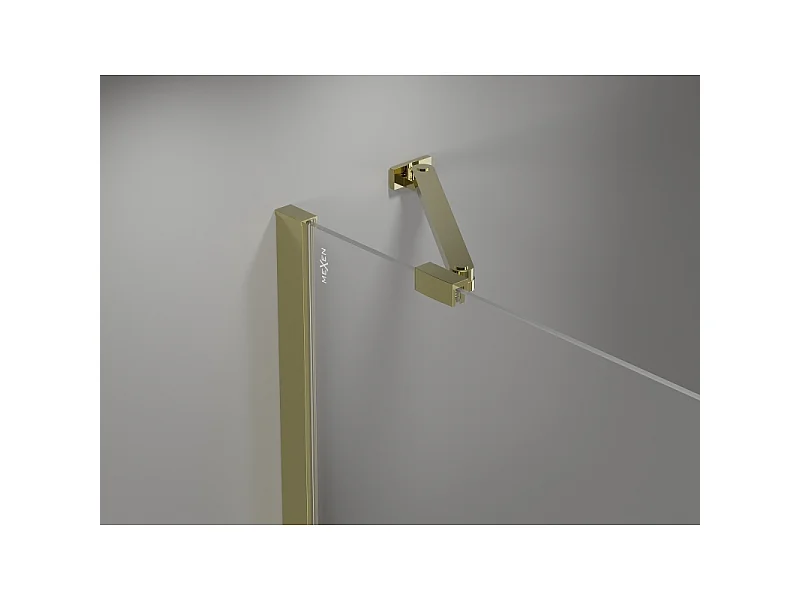 Mexen Mist Duo douchecabine scharnierend 100 x 90 cm, transparant, goud - 8A4-100-090-50-00