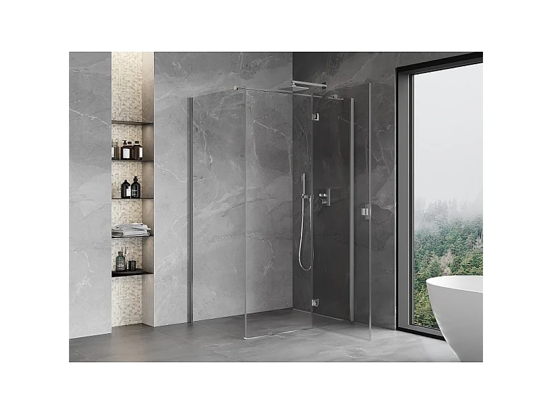 Mexen Mist-H T kabina prysznicowa uchylna prawa 85 x 90 cm, transparent, chrom - 8A5T-085-090-01-00-P