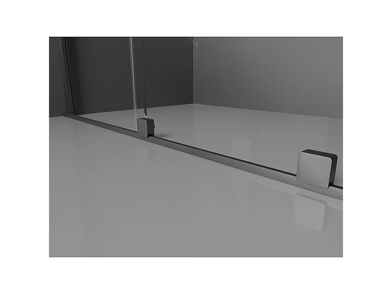 Mexen Velar Duo schuifdouchecabine 90 x 90 cm, transparant, geborsteld geweergrijs - 871-090-090-02-66