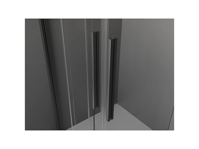 Mexen Velar Duo schuifdouchecabine 90 x 90 cm, transparant, geborsteld geweergrijs - 871-090-090-02-66