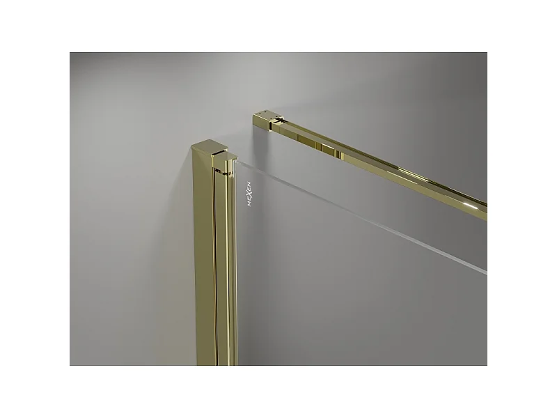 Mexen Mist-B svingbar brusekabine 100 x 80 cm, transparent, guld - 8A2T-100-080-50-00