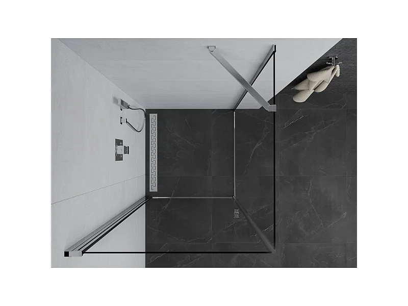 Mexen Pretoria cabine de douche pivotante 90 x 90 cm, transparent, chromé - 852-090-090-01-00