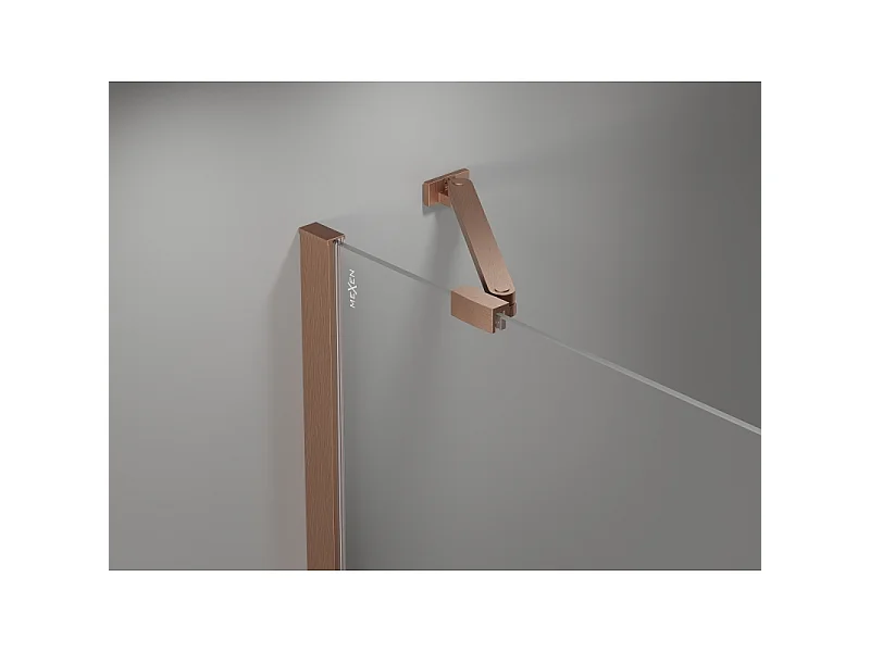 Mexen Mist Duo douchecabine draaideur 90 x 90 cm, transparant, geborsteld koper - 8A4-090-090-65-00