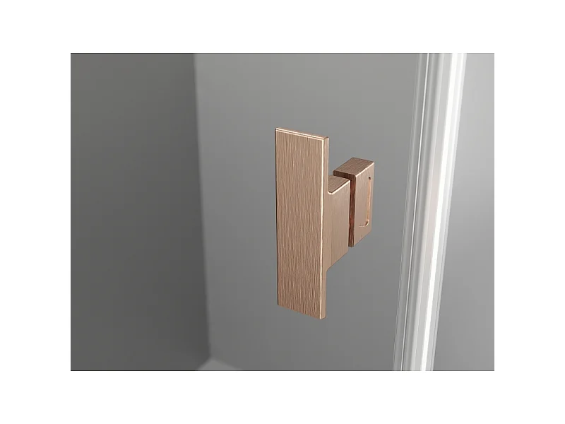 Mexen Mist Duo douchecabine draaideur 90 x 90 cm, transparant, geborsteld koper - 8A4-090-090-65-00