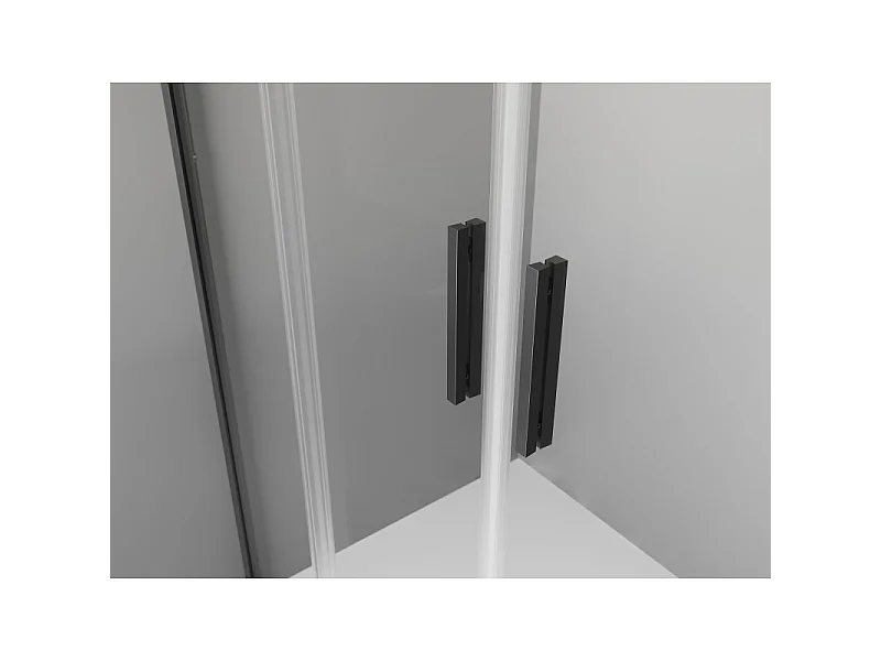 Mexen Exo-3S kabina prysznicowa 3-ścienna rozsuwana 200 x 75 cm, transparent, czarna - 8152-200-075-70-00-3S