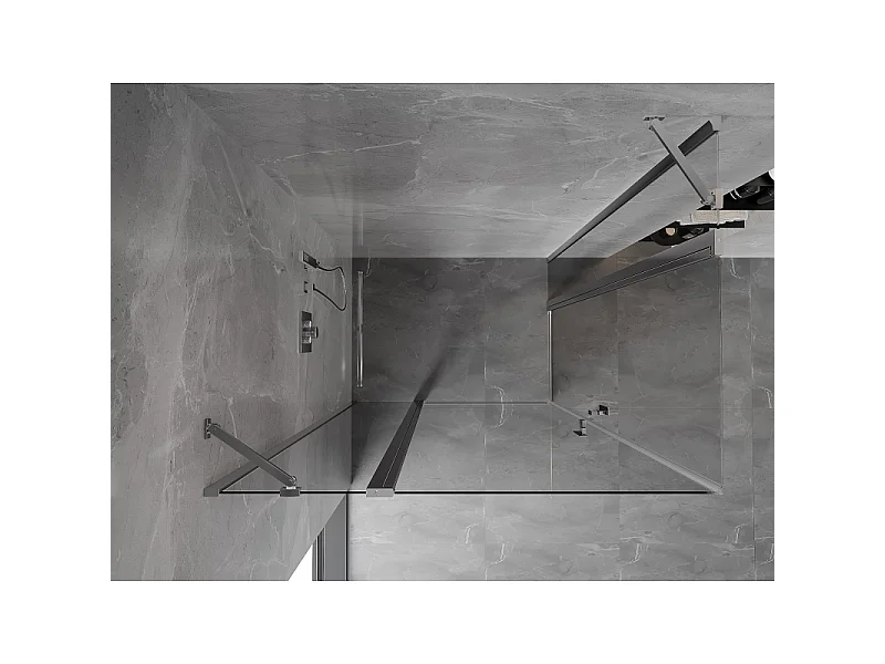Mexen Mist Duo Duschkabine Schwingtür 110 x 80 cm, transparent, chrom - 8A4-110-080-01-00
