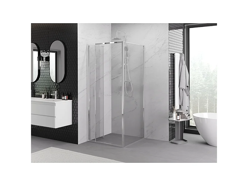 Mexen Exo kabina prysznicowa składana 90 x 90 cm, transparent, chrom - 816-090-090-01-00