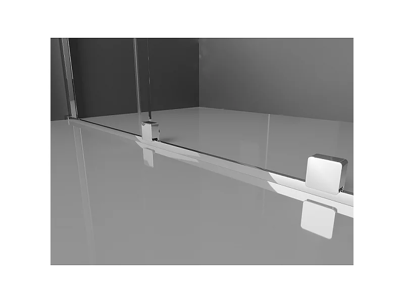 Mexen Velar Duschkabine schiebbar 90 x 80 cm, Graphit, Chrom - 871-090-080-41-01