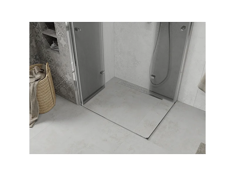 Mexen Lima Duo faltbare Duschkabine 100 x 90 cm, transparent, Chrom - 856-100-090-02-00