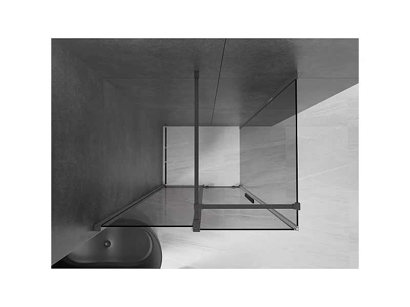 Mexen Velar schuifdouchecabine 130 x 100 cm, grafiet, gun metal - 871-130-100-41-95