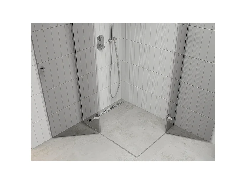Mexen Roma Duo douchecabine scharnierend 120 x 80 cm, transparant, chroom - 854-120-080-02-00